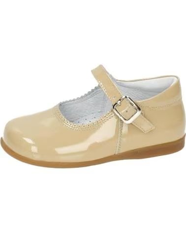 Zapatos de Niña  BAMBINELLI 457 MERCEDITAS CHAROL CON HEBILLA MARRóN