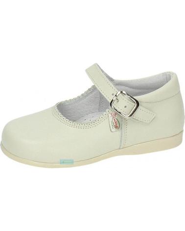 Schuhe für Mädchen  BAMBINELLI 457 MERCEDITAS PIEL CON HEBILLA BEIGE