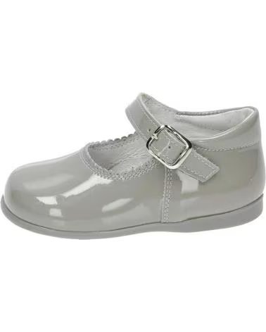Schuhe für Mädchen  BAMBINELLI 457 MERCEDITAS CHAROL CON HEBILLA GRIS