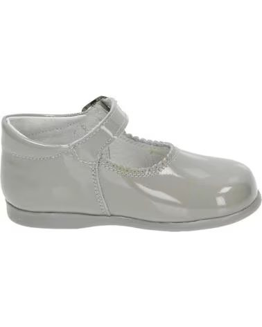 Schuhe für Mädchen  BAMBINELLI 457 MERCEDITAS CHAROL CON HEBILLA GRIS