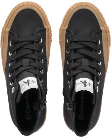 Stivaletti per Bambino CALVIN KLEIN V3X9-80371 HIGH TOP LACE NEGRO