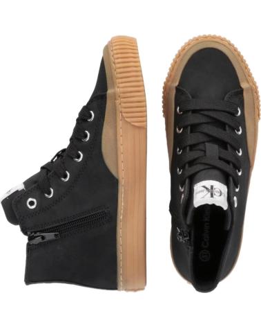 Stivaletti per Bambino CALVIN KLEIN V3X9-80371 HIGH TOP LACE NEGRO