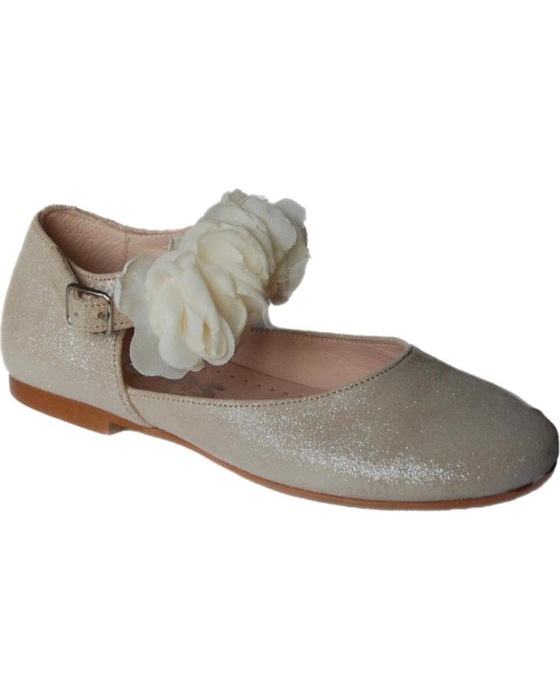 Schuhe für Mädchen YOWAS BAILARINAS 25501 COMUNION BEIGE