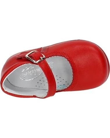 Chaussures pour Fille  BAMBINELLI 457 MERCEDITAS PIEL CON HEBILLA ROJO