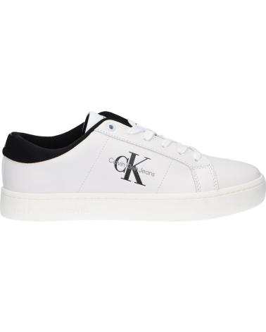 Zapatos de Hombre CALVIN KLEIN ZAPATILLA CASUAL DE MODA PARA HOMBRE YM008640 BLANCO