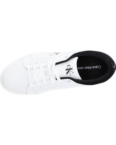 Zapatos de Hombre CALVIN KLEIN ZAPATILLA CASUAL DE MODA PARA HOMBRE YM008640 BLANCO