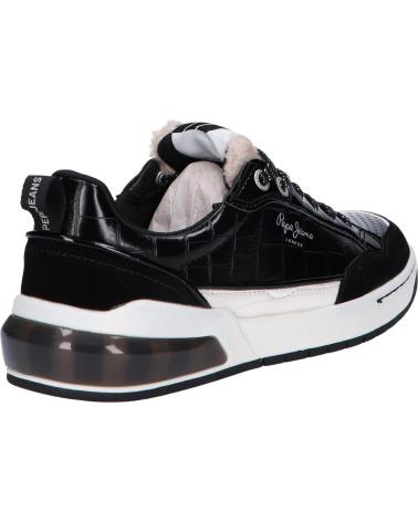 Sapatilhas de Mulher PEPE JEANS PLS31248 MARBLE CROCO 999 BLACK
