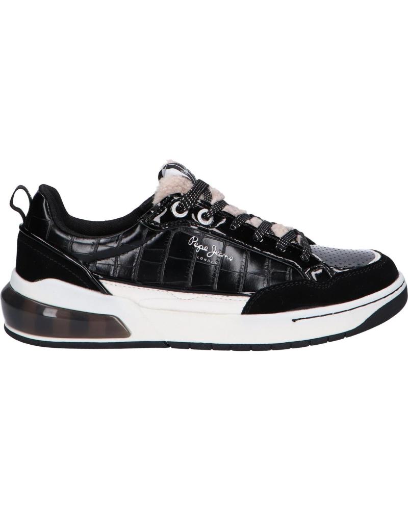 Sapatilhas de Mulher PEPE JEANS PLS31248 MARBLE CROCO 999 BLACK