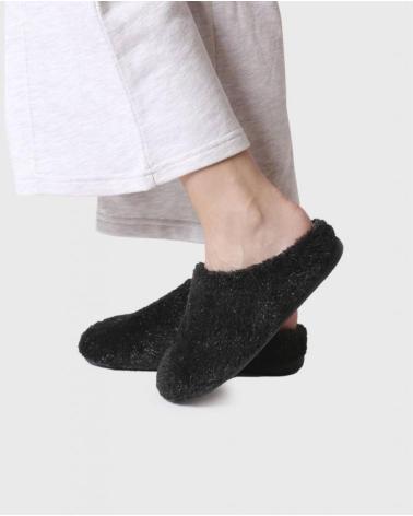 TONI PONS PLÜSCH-SLIPPER 146938 SCHWARZ NEGRO