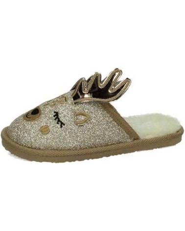 girl House slipers CONGUITOS ZAPATILLAS DE ANDAR POR CASA CON SUELA DE GOMA DETALLE RENO PLATINO