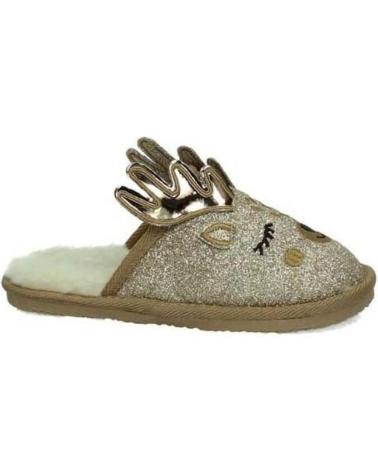 girl House slipers CONGUITOS ZAPATILLAS DE ANDAR POR CASA CON SUELA DE GOMA DETALLE RENO PLATINO