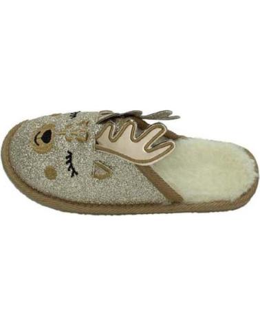 girl House slipers CONGUITOS ZAPATILLAS DE ANDAR POR CASA CON SUELA DE GOMA DETALLE RENO PLATINO