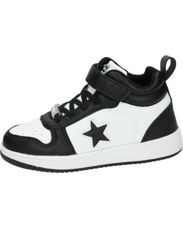 Deportivas de Niña y Niño CONGUITOS ZAPATILLAS UNISEX NEGRO - BLANCO CON LUCES NAPA MI1-22405 úNICO NAPA BLACK-WHITE