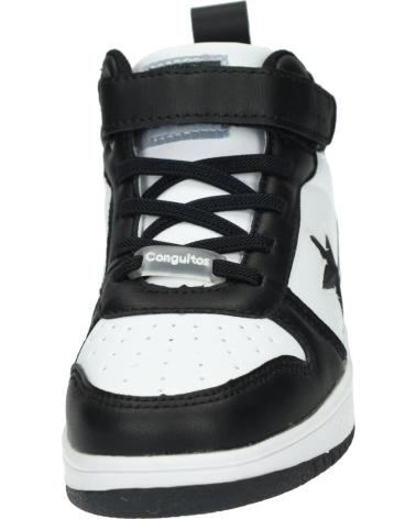 Deportivas de Niña y Niño CONGUITOS ZAPATILLAS UNISEX NEGRO - BLANCO CON LUCES NAPA MI1-22405 úNICO NAPA BLACK-WHITE