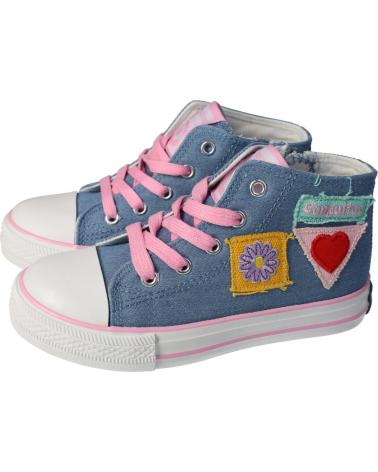 Deportivas de Niña CONGUITOS ZAPATILLAS ALTAS DE NINA PARCHES LONA DENIM NV128334 úNICO