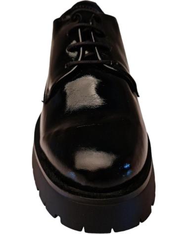 MOCASSINS EN CUIR VERNI MIS ALAS ROLCHA NOIR NEGRO