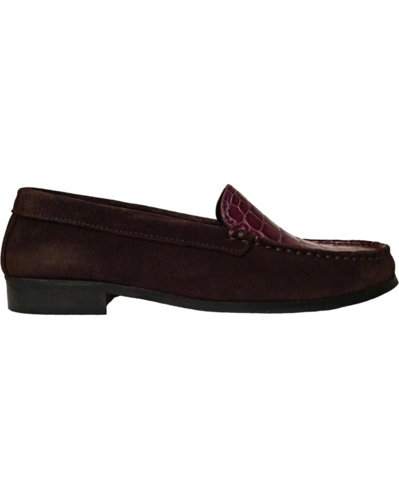 MOCASSINS MELQ NOA MARRON AVEC DÉTAIL CROCO MARRîN