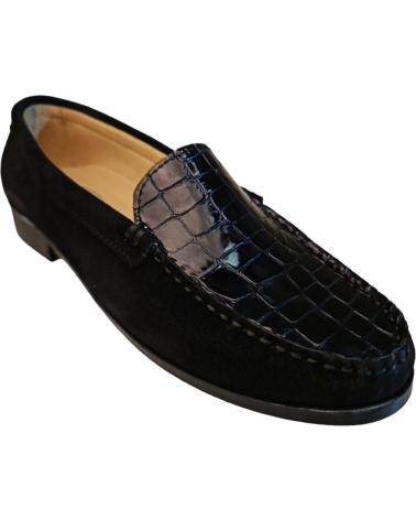 MOCASSINS MELQ NOA NOIR AVEC DÉTAIL CROCO NEGRO