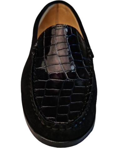 MOCASSINS MELQ NOA NOIR AVEC DÉTAIL CROCO NEGRO
