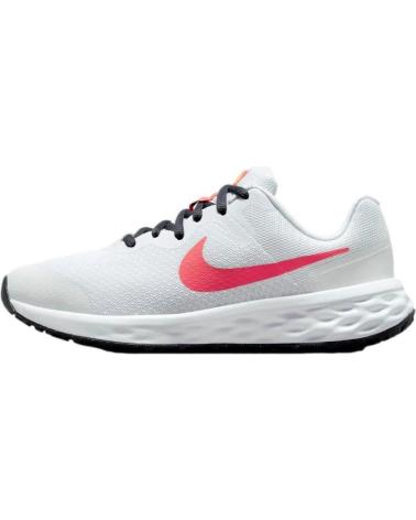 Deportivas de Mujer y Niña NIKE DD1096-101 REVOLUTION 6 WHITE-SEA CORAL-GRIDIRON-LASER ORANGE 