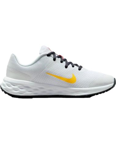 Deportivas de Mujer y Niña NIKE DD1096-101 REVOLUTION 6 WHITE-SEA CORAL-GRIDIRON-LASER ORANGE 