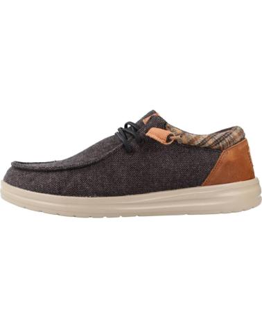 Zapatos de Hombre HEY DUDE MOCASINES DUDE WALLY GRIP WOOL BROWN