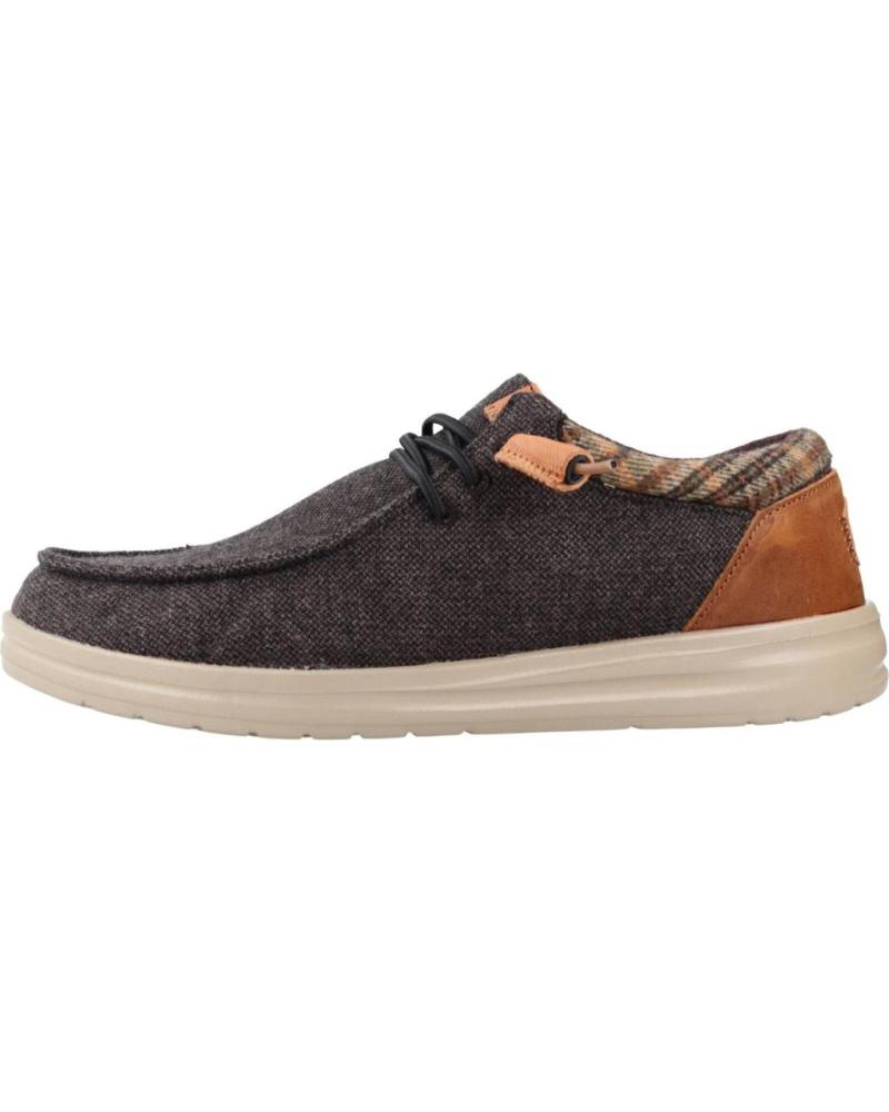 Zapatos de Hombre HEY DUDE MOCASINES DUDE WALLY GRIP WOOL BROWN