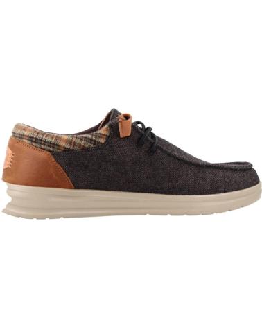 Zapatos de Hombre HEY DUDE MOCASINES DUDE WALLY GRIP WOOL BROWN