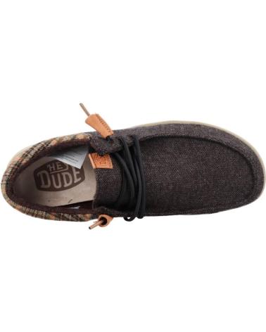 Zapatos de Hombre HEY DUDE MOCASINES DUDE WALLY GRIP WOOL BROWN