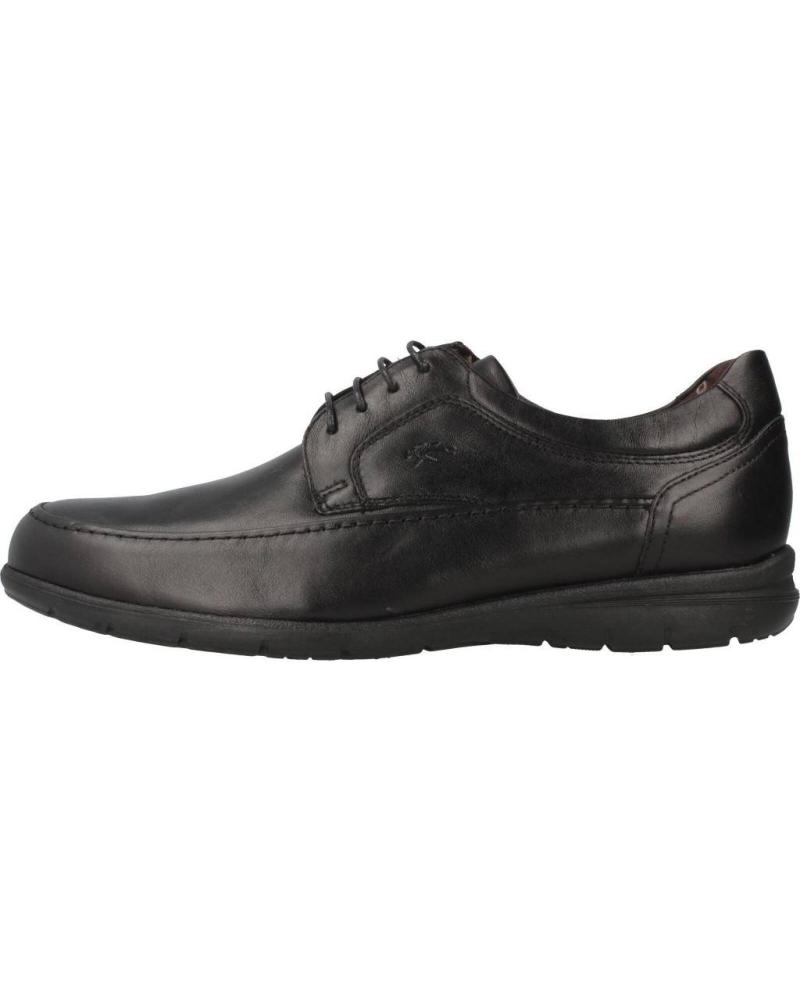 Nauticos per Uomo fluchos 8498 ZAPATOS DE CORDONES DE PIEL PARA HOMBRE PLANTI NEGRO