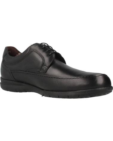 Nauticos per Uomo fluchos 8498 ZAPATOS DE CORDONES DE PIEL PARA HOMBRE PLANTI NEGRO