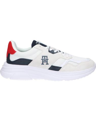 Scarpe sport per Uomo TOMMY HILFIGER FM0FM04878 MODERN RUNNER LTH MIX YBS WHITE