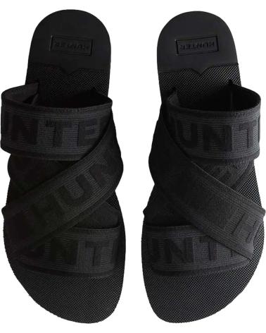 SANDALIAS HUNTER LOGO ELSTC XOVER SLI NEGRAS BLACK