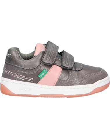 girl Trainers KICKERS 910860-30 KALIDO 123 GRIS FONCE ARGEN