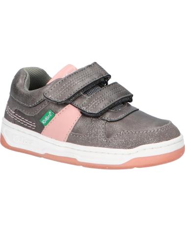 girl Trainers KICKERS 910860-30 KALIDO 123 GRIS FONCE ARGEN