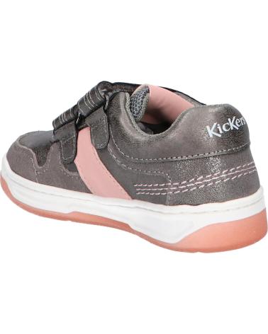 girl Trainers KICKERS 910860-30 KALIDO 123 GRIS FONCE ARGEN