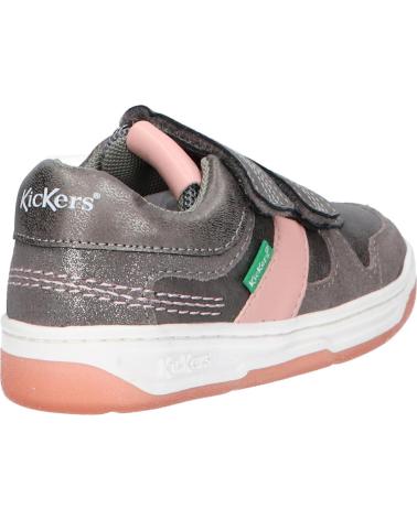 girl Trainers KICKERS 910860-30 KALIDO 123 GRIS FONCE ARGEN