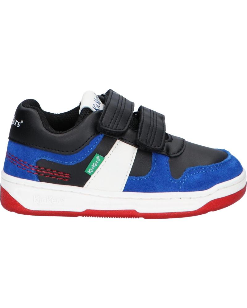 Sneaker-De-Niño-KICKERS-910861-30-KALIDO-53-BLEU-NOIR-ROUGE