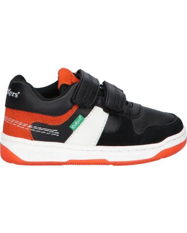 Sportif pour Garçon KICKERS 910865-30 KALIDO 83 NOIR ORANGE