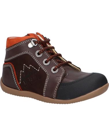 Bottines pour Garçon KICKERS 878602-10 BINS MOUNTAIN 92 MARRON FONCE OR