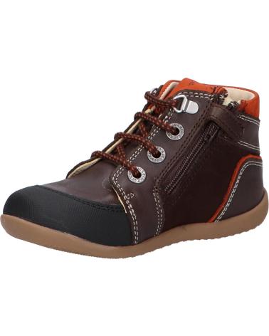 Bottines pour Garçon KICKERS 878602-10 BINS MOUNTAIN 92 MARRON FONCE OR