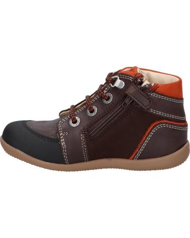 Bottines pour Garçon KICKERS 878602-10 BINS MOUNTAIN 92 MARRON FONCE OR
