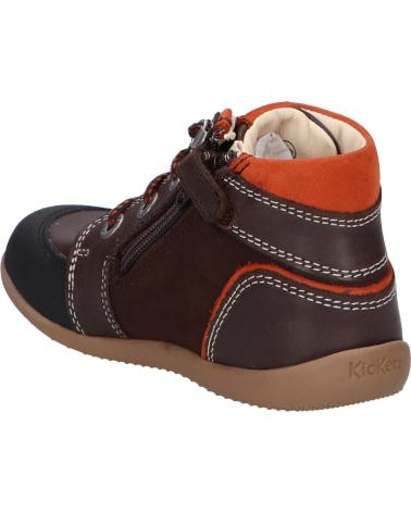 Bottines pour Garçon KICKERS 878602-10 BINS MOUNTAIN 92 MARRON FONCE OR