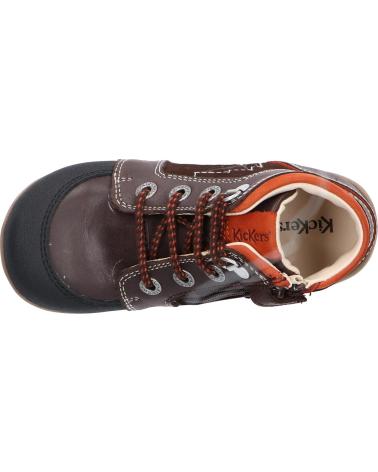 Bottines pour Garçon KICKERS 878602-10 BINS MOUNTAIN 92 MARRON FONCE OR