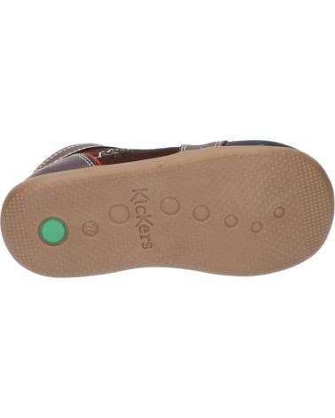 Bottines pour Garçon KICKERS 878602-10 BINS MOUNTAIN 92 MARRON FONCE OR