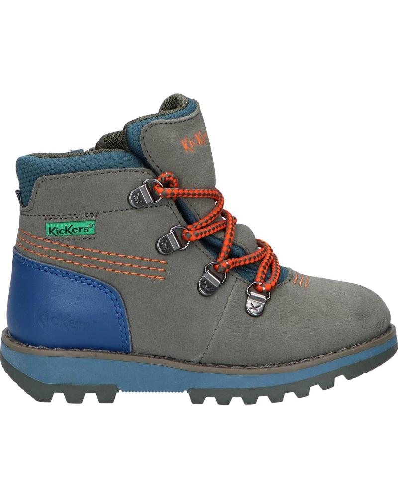 Stivali per Bambina e Bambino KICKERS 878760-10 KICKNATURE 202 KAKI ORANGE