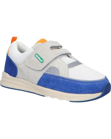 Sneaker-De-Niño-KICKERS-928500-30-KIKUSTOM-33-BLANC-BLEU-ORAN