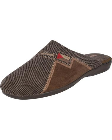 DEVALVERDE PANTUFAS DE CASA 3505 CASTANHAS PARA HOMEM MARRON