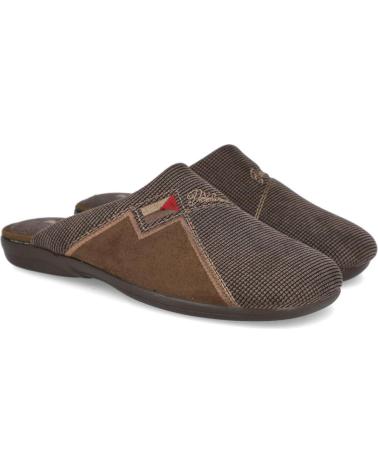 DEVALVERDE PANTUFAS DE CASA 3505 CASTANHAS PARA HOMEM MARRON