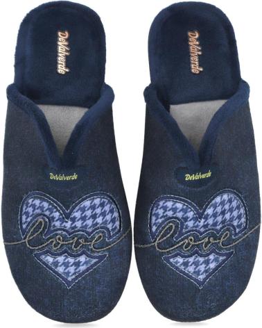 Pantufas de Mulher DEVALVERDE 1145 ZAPATILLAS DE CASA MUJE AZUL